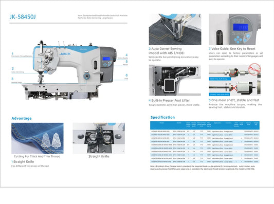 Jack JK-58450J Double Needle Auto Machine